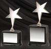 GET-10-L Silver Star on a Black Block - Large