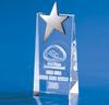 3DC-05-ME Crystal Star Wedge Award Medium