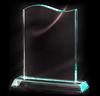 JGA-45-SM Top Wave on a Base Jade Glass Award Small