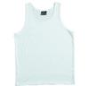 SIM-15-W Mens, White Brodie Singlet (Printed)