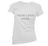 TSL-30-W Christina Slim Fit Cotton white T-Shirt, ladies (Printed)