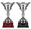 TRC-70-L Large Fluted Silver Cup on Wooden Base