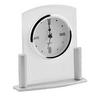 ADC-01 Frosted Desk Clock with Silver Metal Trim