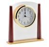 ADC-04 Clear Design  Clock with Gold and wooden trim
