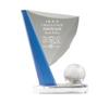 GT-27-M Crystal Golf Flag Award (Medium)